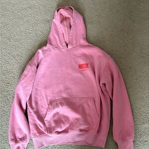 Pink white fox hoodie